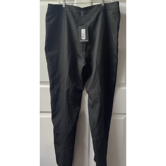 Pretty Little Thing Avani Black Suit Pants Slim Fit Ankle Length Size 16 NWT - Picture 3 of 6